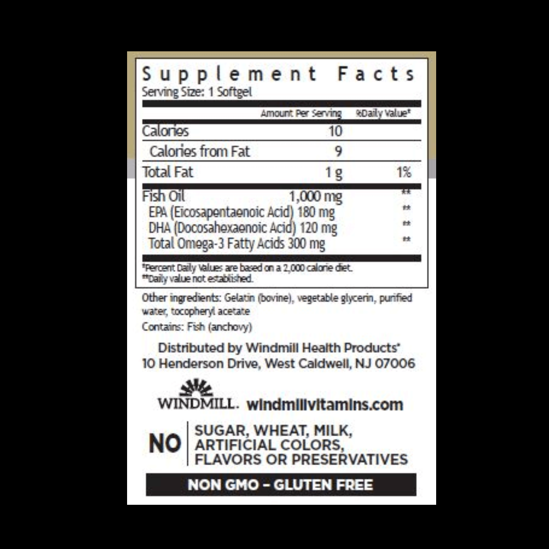 WINDMILL OMEGA 3 1000MG 90 SOFTGELS