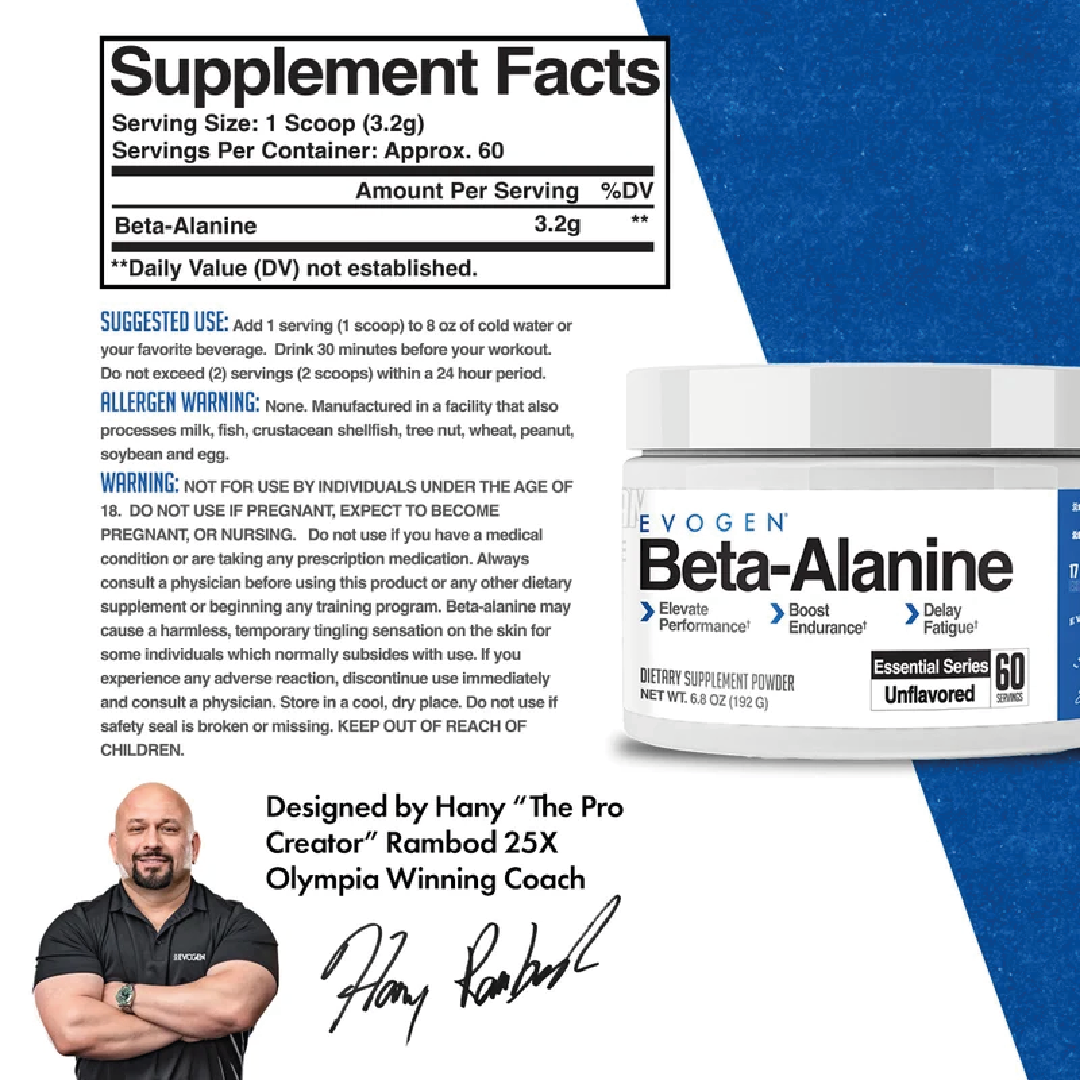 EVOGEN BETA-ALANINE 60 SERV