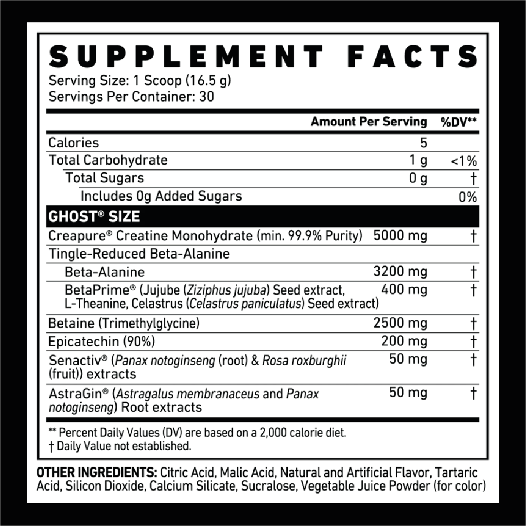 GHOST SIZE MUSCLE BUILDER 30 SERV