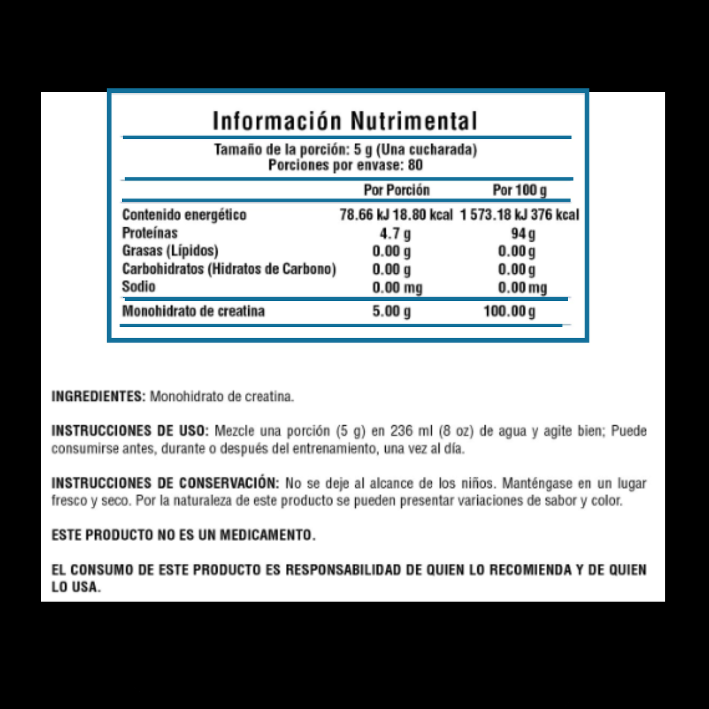 HI-TECH CREATINE MONOHYDRATE 80 SERV