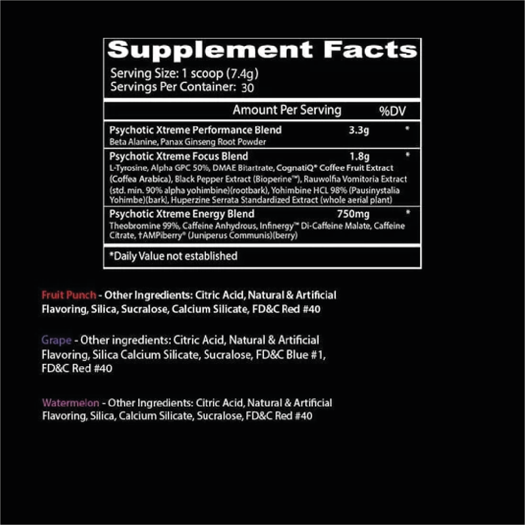 INSANE LABZ PSYCHOTIC XTREME 30 SERV