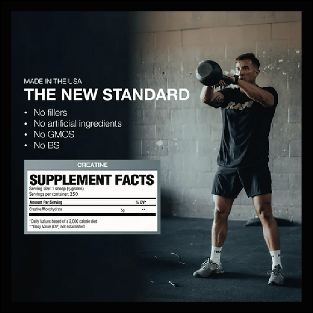 RAW CREATINE MONOHYDRATE 250 SERV