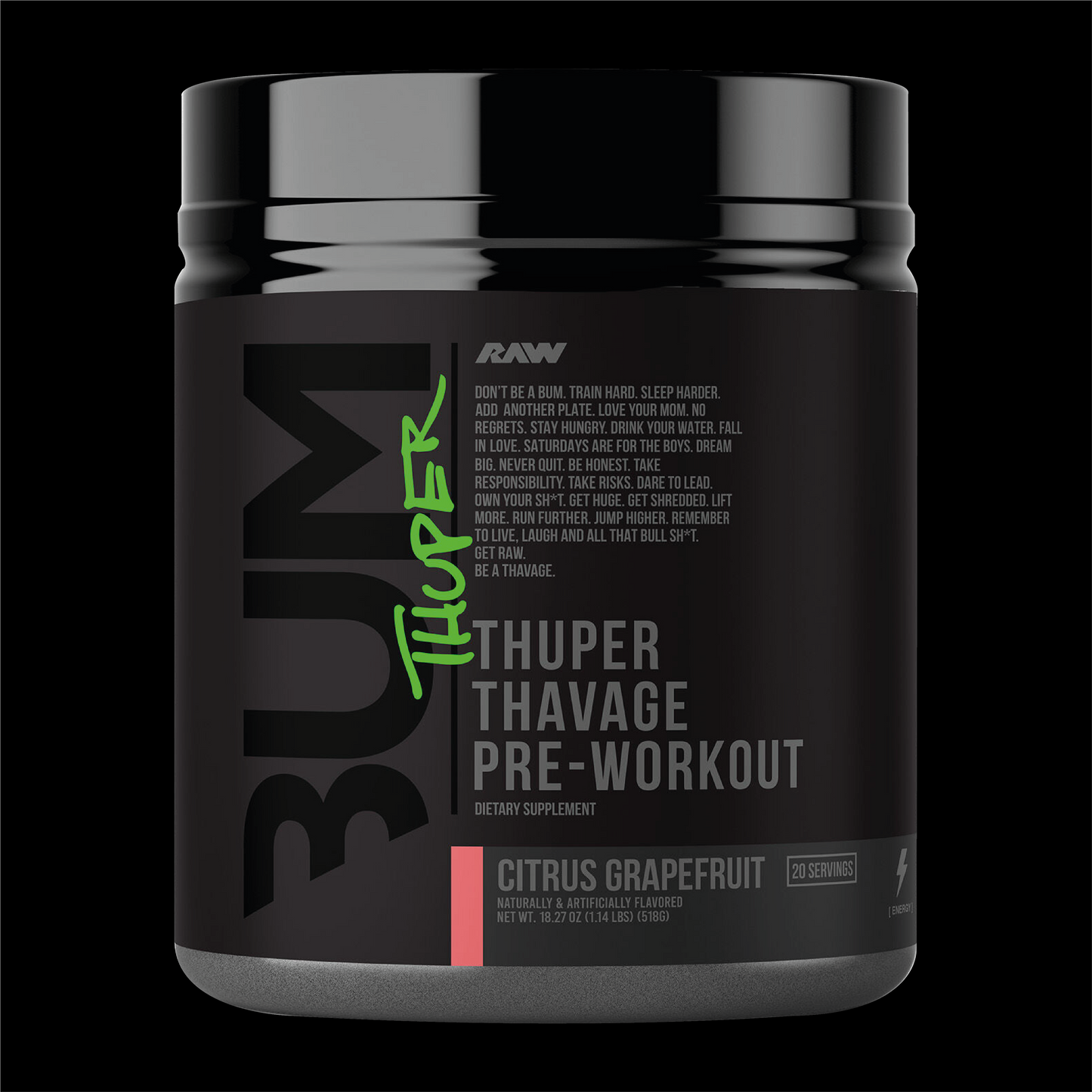 RAW THUPER THAVAGE PRE-WORKOUT 20 SERV