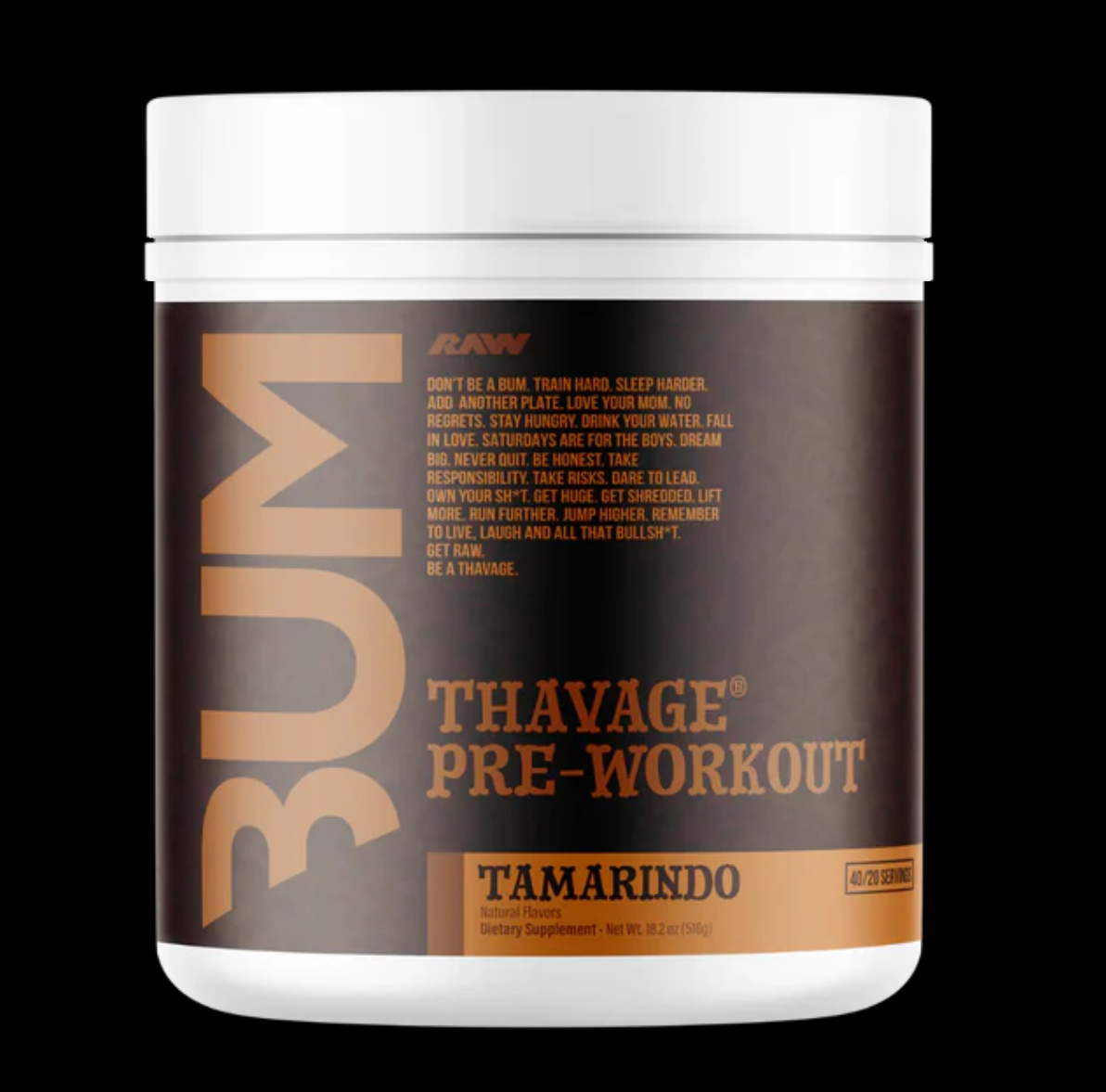 RAW THAVAGE PRE-WORKOUT 40/20 SERV