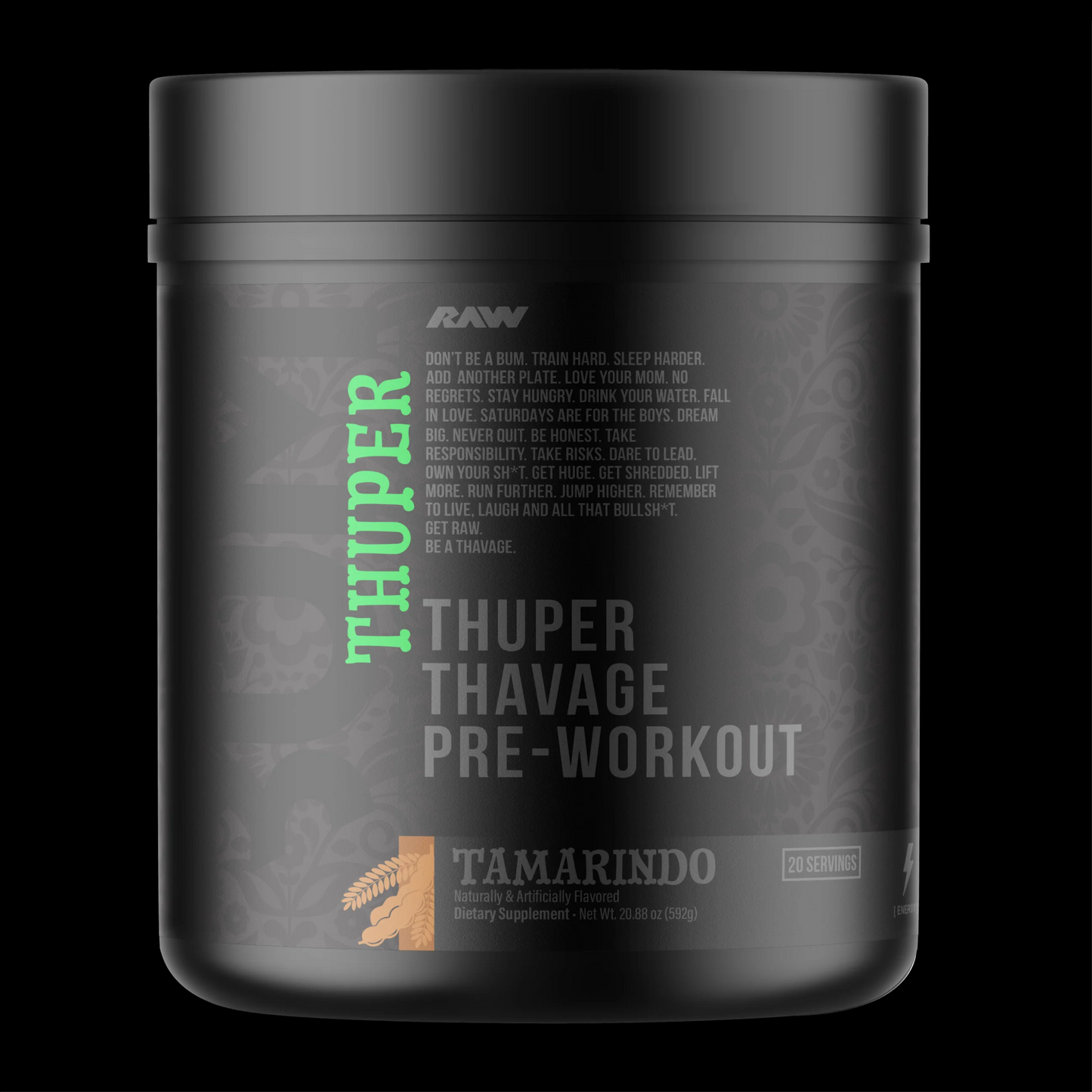 RAW THUPER THAVAGE PRE-WORKOUT 20 SERV